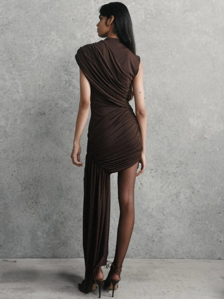 Mozision Irregular Draped Ruched