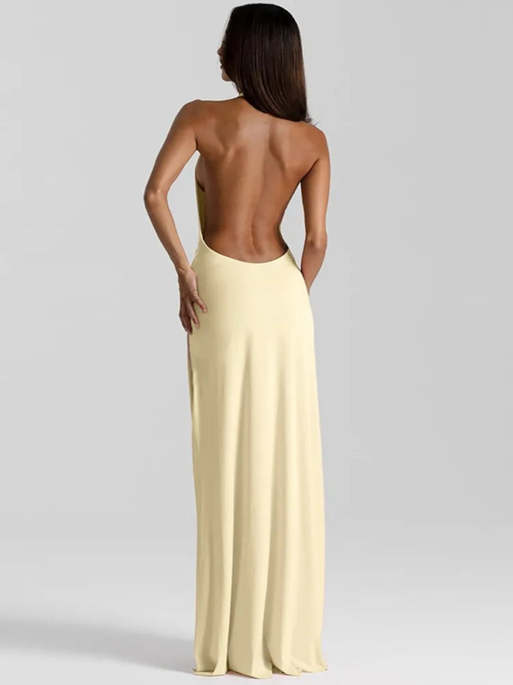 Mozision Halter Deep V Neck