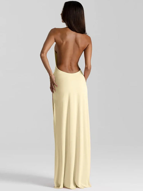 Mozision Halter Deep V Neck